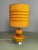 Yellow Mid-Century Ochre Yellow Opaline Glass Table Lamp with Shade from Glasfabriek De Rupel, Belgium, 1960s For Sale - Image 8 of 13