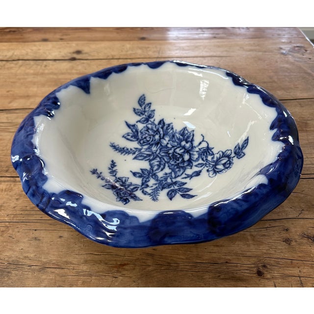 English Antique Ironstone Washing Basin/ Bowl For Sale - Image 3 of 8