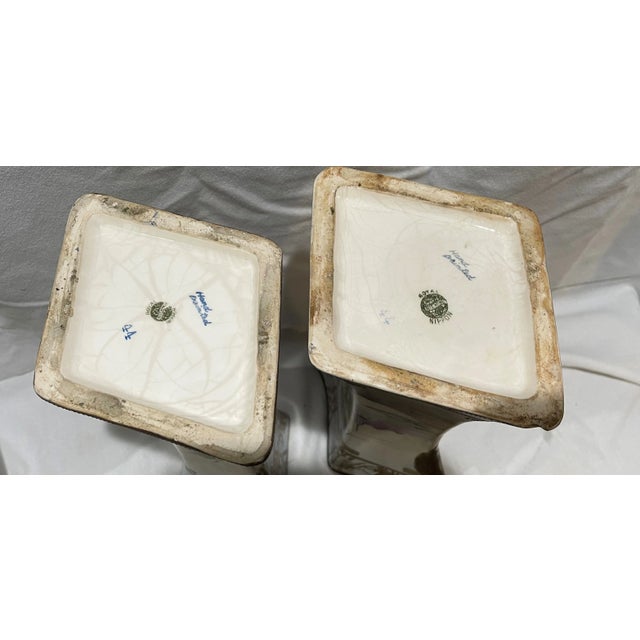 Antique Nippon Royal Nishiki Vases- Set of 2 For Sale - Image 9 of 11