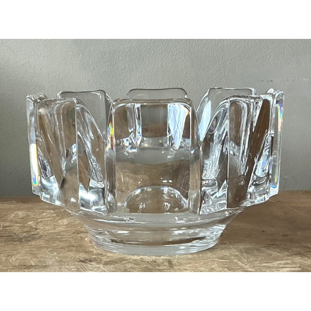Illuminate your home with the iconic brilliance of Scandinavian design in this vintage "Corona" crystal bowl, designed by...