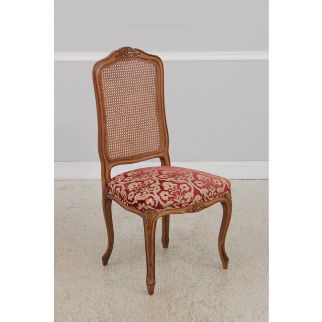 Set of 8 Auffray & Co French Style Cane Back Dining Chairs For Sale - Image 11 of 18