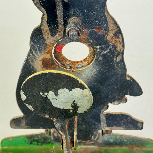 Antique White Never Before Seen Carnival Fairground Mechanical Bunny/Rabbit Vintage Metal Shooting Target For Sale - Image 8 of 11