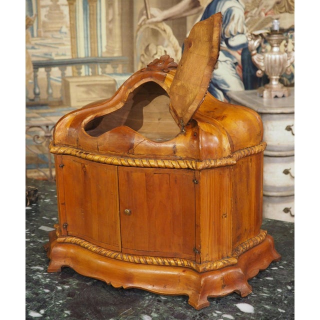 More information coming soon… A shapely table box from Venice, Italy, dating to circa 1800. Hand-carved in Swiss pine, the...