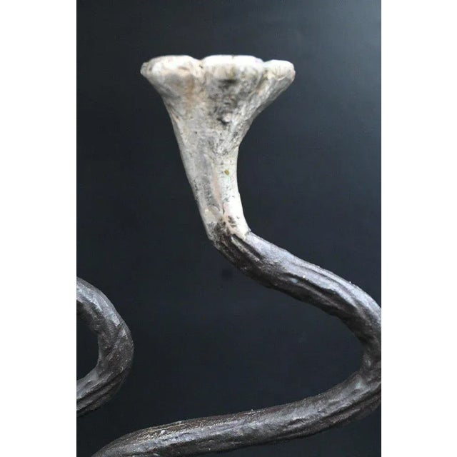 Large Bronze Candlesticks, 1970s, Set of 2 For Sale - Image 4 of 8