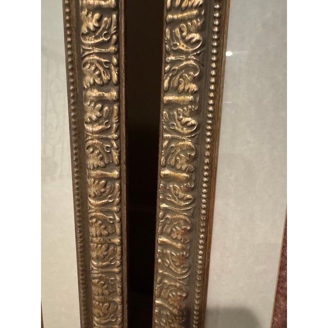 2020s Pair of 28” Square Christmas Canvas Canvas Prints in Heavy Carved Gilt Wood Frames For Sale - Image 5 of 12
