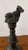This is a Mid 20th Century Indian Hindu Bronze Ghanta Nandi the Bull Handle Ritual Hand Bell. It measures 8 1/4" tall and...