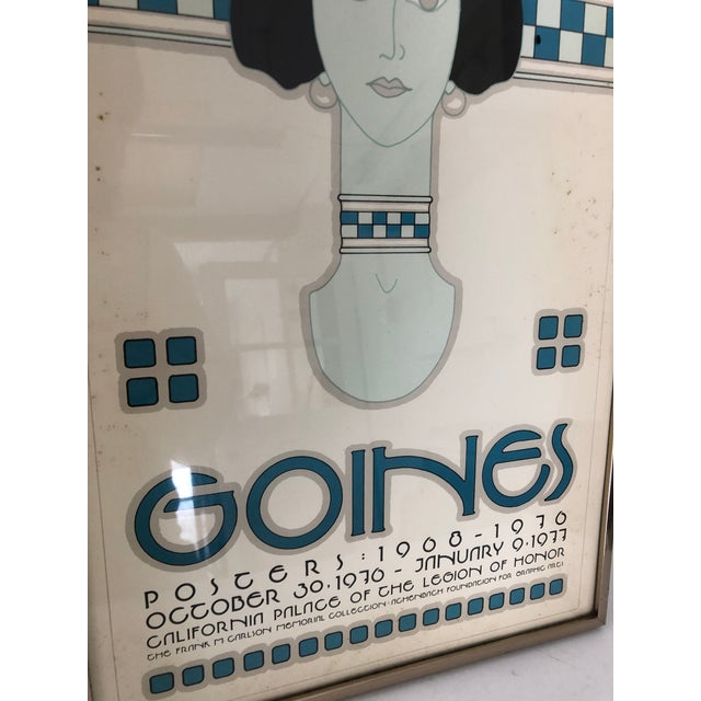 Goines SanFrancisco 1870 poster in Art Deco notice, framed