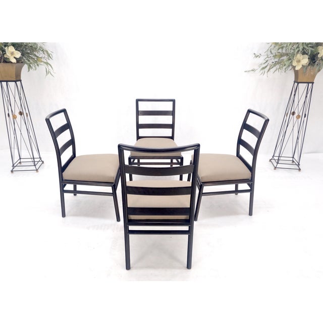 Set 4 Gibbings Widdicomb Dining Chairs New Alcantera Faux Suede Upholstery MINT! For Sale - Image 6 of 13