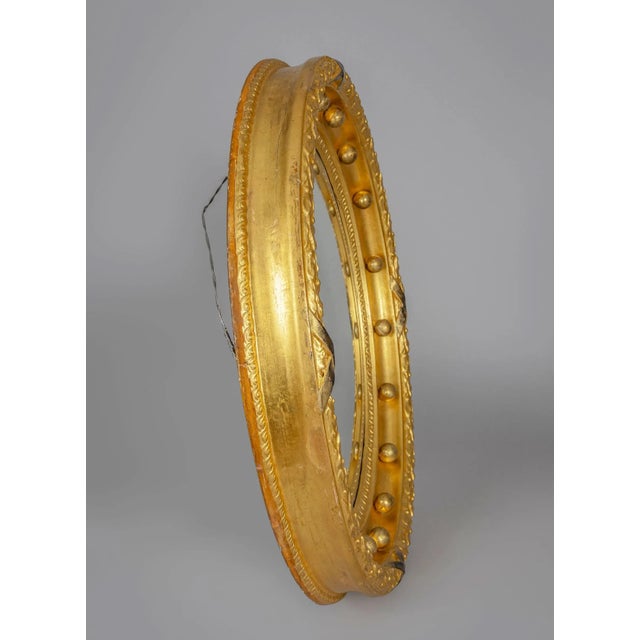 Traditional Regency Giltwood Convex Mirror, Circa 1820 For Sale - Image 3 of 5