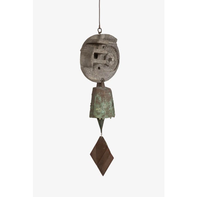 1970s 1975 Paolo Soleri Large Brutalist Windbell For Sale - Image 5 of 9