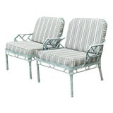 Vintage Cast Aluminum “Calcutta” Lounge Chairs - A Pair For Sale