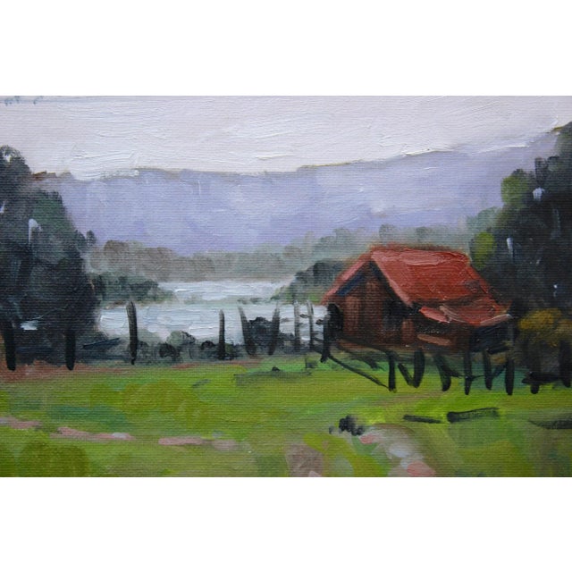 Modern Farmlands — Birds on a Wire Oil Painting For Sale In Reno/Lake Tahoe - Image 6 of 10