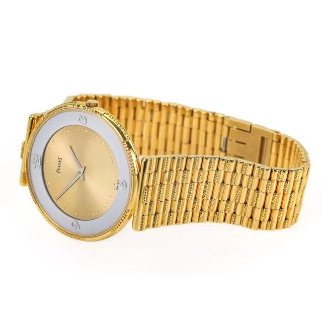 Piaget Piaget 2642 18k Gold Ultra-Thin Manual 2-Tone Dial 31mm Watch For Sale - Image 4 of 13