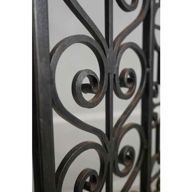 Maitland Smith Wrought Iron & Bronze Room Divider Screen For Sale - Image 12 of 14