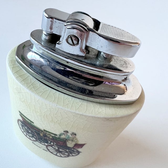 Metal Vintage Table Lighter with Veteran Car Motif from Rolstar For Sale - Image 7 of 18