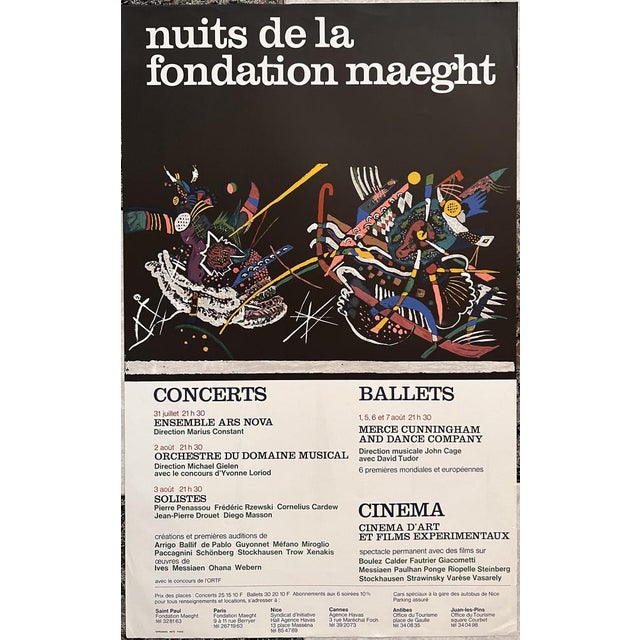Wassily Kandinsky, Nuits De La Fondation Maeght Poster, Lithograph For Sale - Image 7 of 7