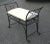 Late 20th Century Modern Italian Iron and Upholstered Bench For Sale - Image 4 of 7