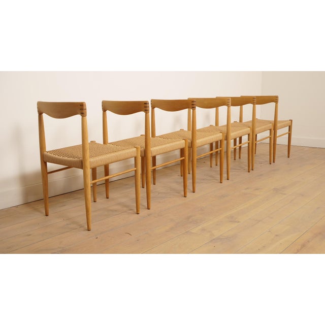 Vintage Oak Dining Chairs by H.W. Klein for Bramin, 1950s, Set of 6 For Sale - Image 11 of 16
