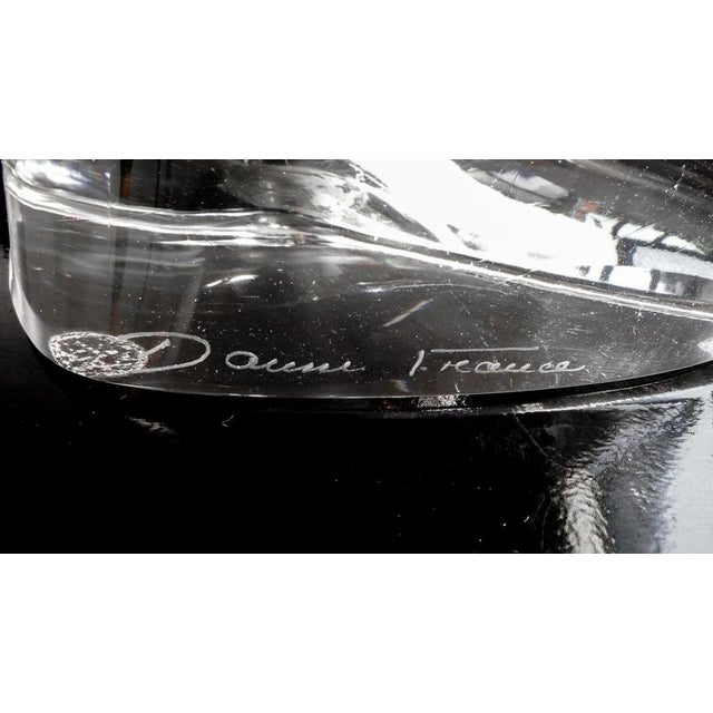 Glass Sculpture Horse Head from Daum, France For Sale - Image 7 of 9