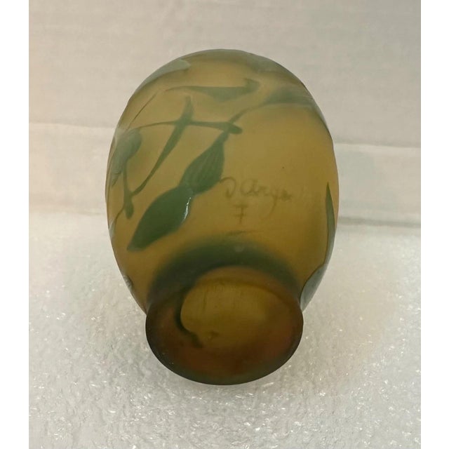 Glass Early 20th Century Cameo Glass Vase, signed D' Argental For Sale - Image 7 of 7