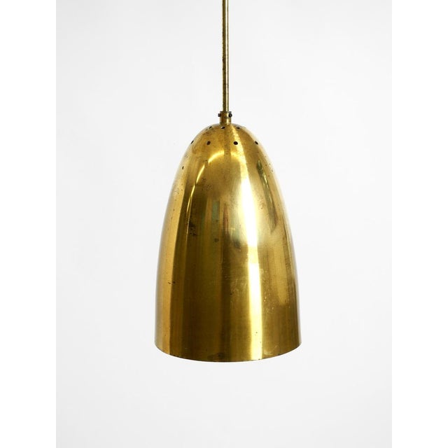 Mid-Century Modern Brass Height-Adjustable Pendant Lamp, 1950s For Sale - Image 6 of 18