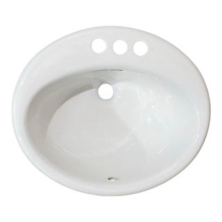 Vintage Classic Kohler Farmington K2905 210 Cast Iron Self Rimming Sink For Sale