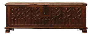Large 16th Century Gothic Carved Oak Chest, France