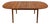 1980s Danish Modern Solid Teak Dining Table W/ Leaf, Oval Extension Table For Sale