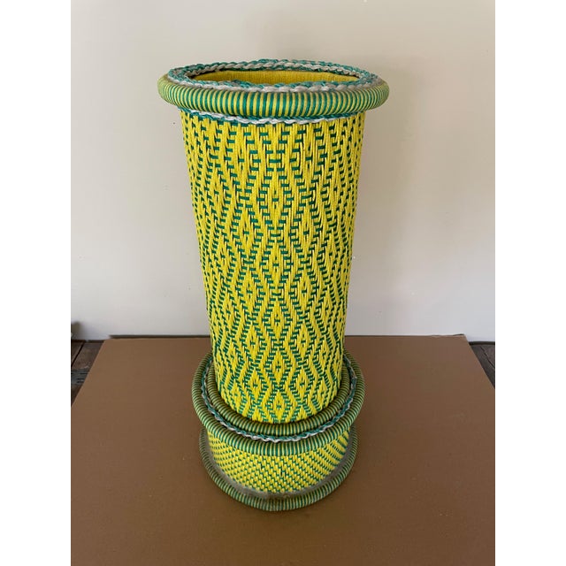Green Vintage Umbrella Stand in Green, 1950s For Sale - Image 8 of 8