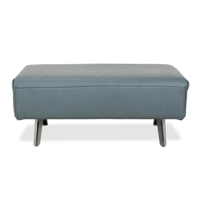 Blue Blue Grey Petrol Leather Biella Stool from Himolla For Sale - Image 8 of 10