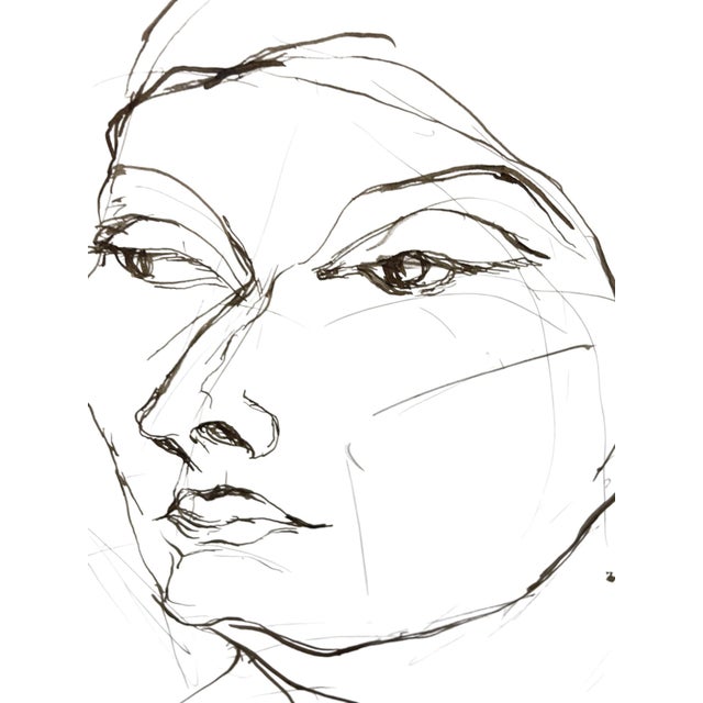 Portrait of a Woman Ink On Paper.