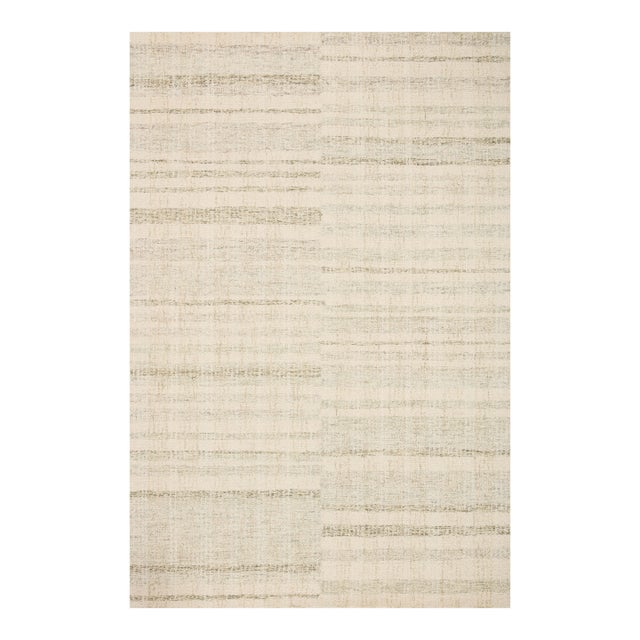 Chris Loves Julia x LoloiChris Natural / Sage 18" x 18" Sample Rug For Sale