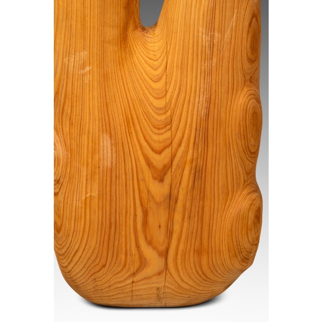2-Piece Organic Modern Abstract Freestanding Sculpture in Solid Cypress & Stone by Mark Leblanc for Leblanc Studios, Usa, C. 2020s For Sale - Image 13 of 14