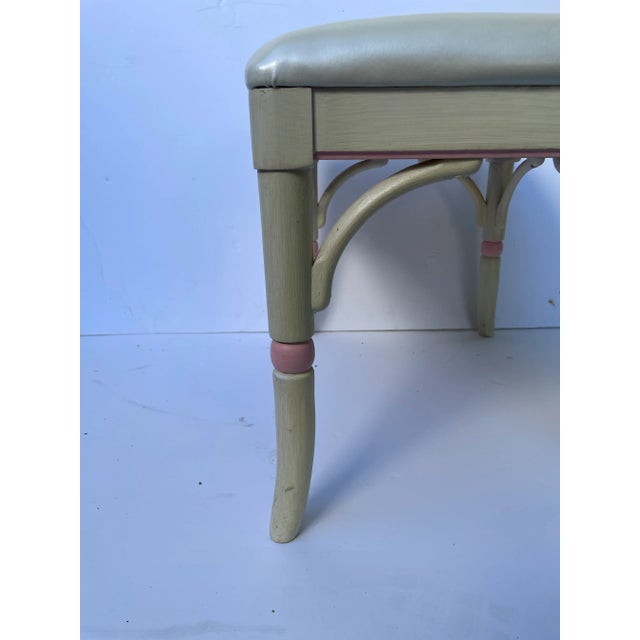 Ornamental & Decorative Materials Thomasville Faux Bamboo Bench For Sale - Image 7 of 10