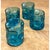 Vintage Blue Embossed Glass Shot Glasses - Set of 4 For Sale - Image 12 of 12