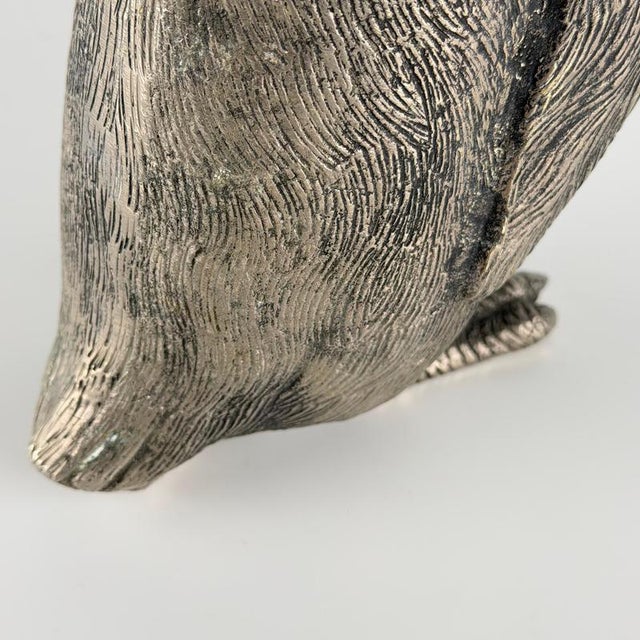 Silver-Plated Brass Penguin Sculpture from Gucci, Italy, 1970s For Sale - Image 12 of 16