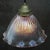 1950s Vintage French Holophane Clear Pressed Glass Pendant Light For Sale - Image 5 of 7