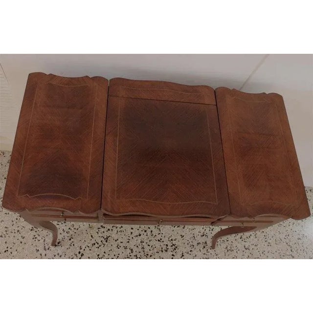 Wood Vanity Table Louis XV Style For Sale - Image 7 of 12