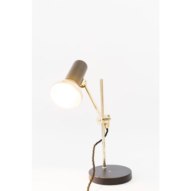 Black Adjustable Nickel Table Lamp, Vienna, 1960s For Sale - Image 8 of 12