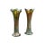Circa 1930 Vintage English Carnival Glass Decorative Flower Vases - A Pair For Sale - Image 13 of 13