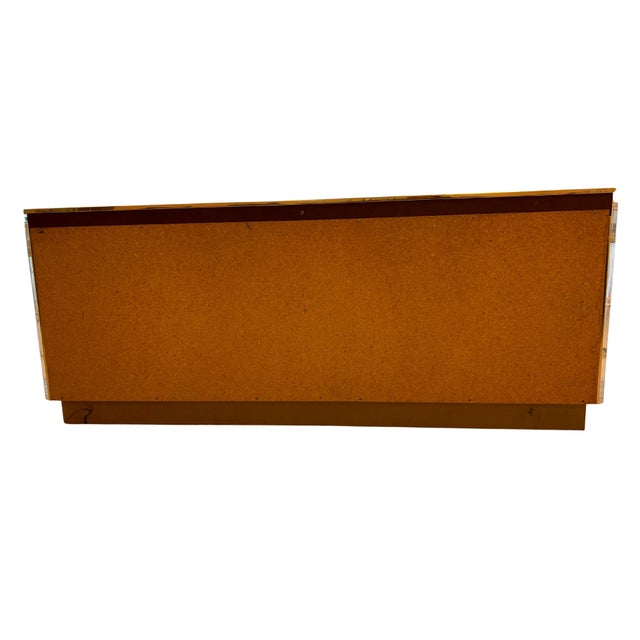 Glass 1970s Hollywood Regency Mid Century Brass and Glass Credenza For Sale - Image 7 of 7