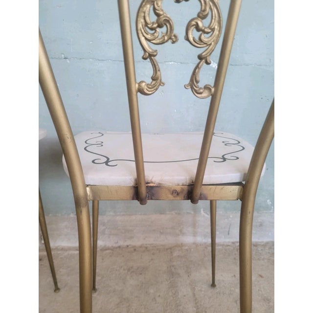 Chiavari Chairs in Gold-Plated Brass, 1960s, Set of 2 For Sale - Image 6 of 13