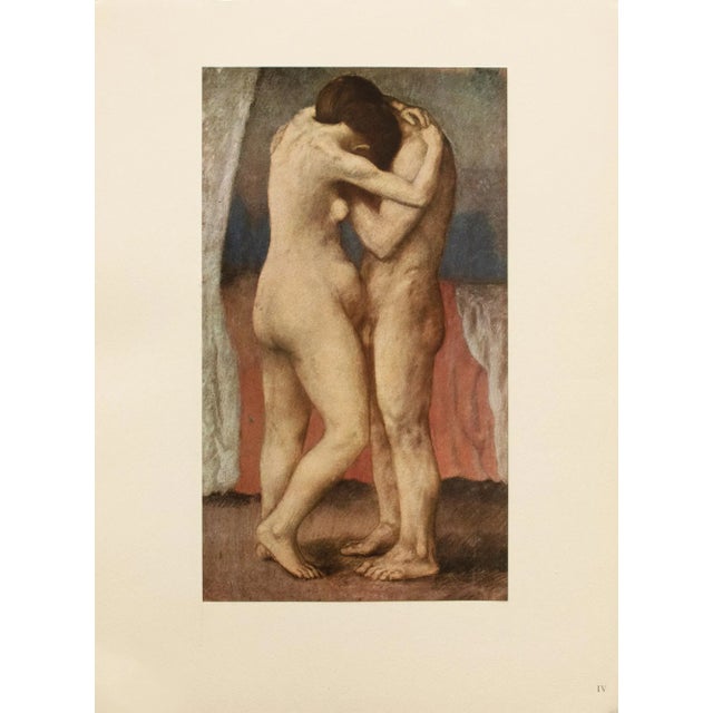 1940s 1948 After Pablo Picasso "The Embrace", First Edition Period Parisian Offset Lithograph For Sale - Image 5 of 10
