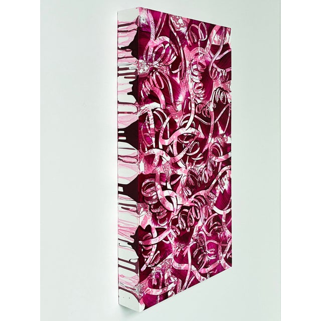 Contemporary "Twisted Claret" by Michael DesRosiers Painting on MDF Panel (2026) For Sale - Image 3 of 4
