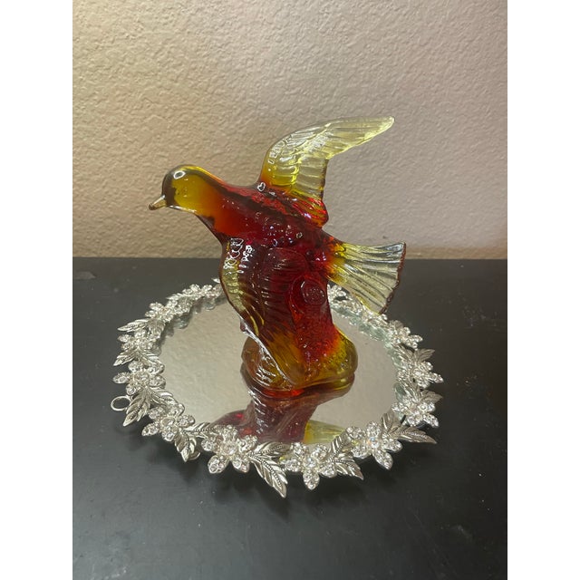 Burnt Umber VTG Mosser Amberina Glass 7” Bird in Flight Figurine For Sale - Image 8 of 8