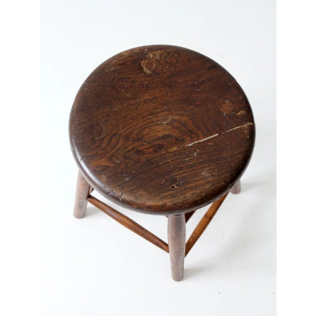 Antique Turned Leg Stool For Sale - Image 4 of 8
