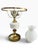 Vintage Hobnail Milk Glass & Brass Hurricane Table Lamp With Turned Wood Accent For Sale - Image 9 of 10