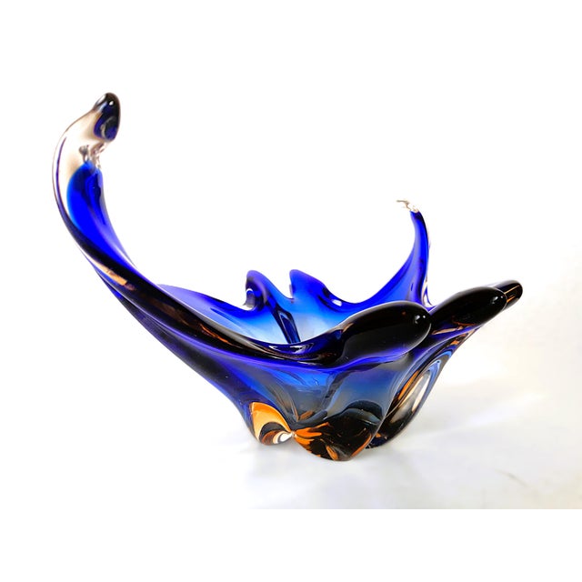 Handmade Cobalt Blue Murano Glass Bowls, Italy, 1970s, Set of 2 For Sale - Image 12 of 17