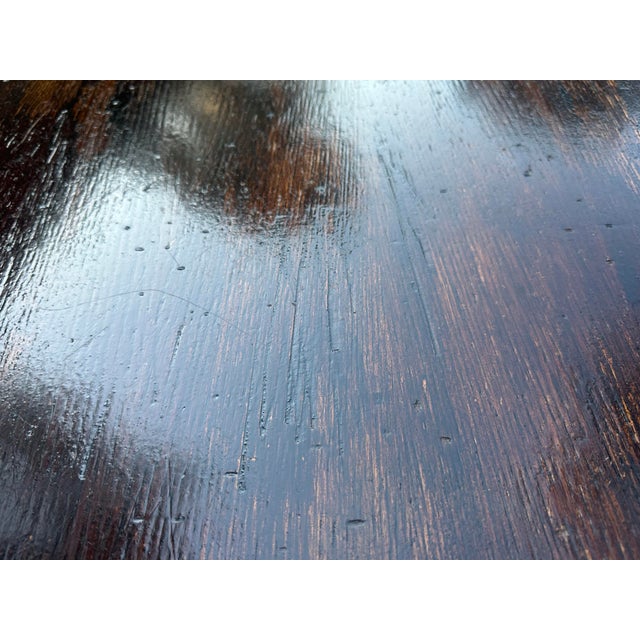 Coffee Round Tavern Table, Small Dining/Pub Table, Dark English Oak For Sale - Image 8 of 12