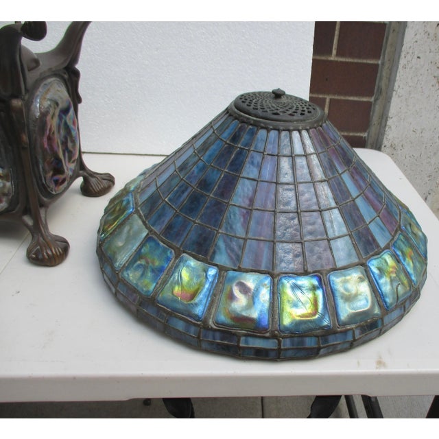 Late 20th Century Tiffany Style Turtle Back Lamp For Sale In New York - Image 6 of 13